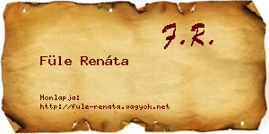 Füle Renáta névjegykártya