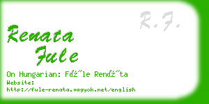 renata fule business card